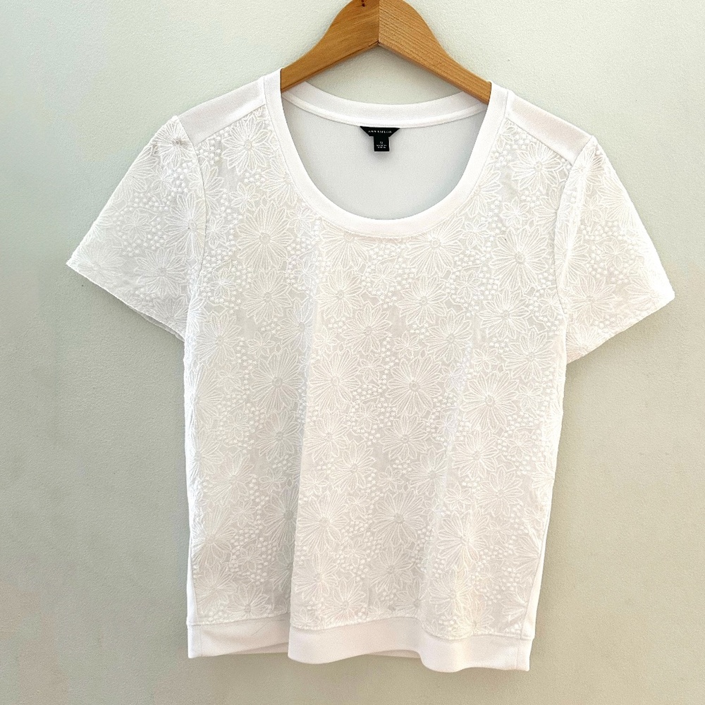 Ann Taylor Lace Daisy Shirt - Size S